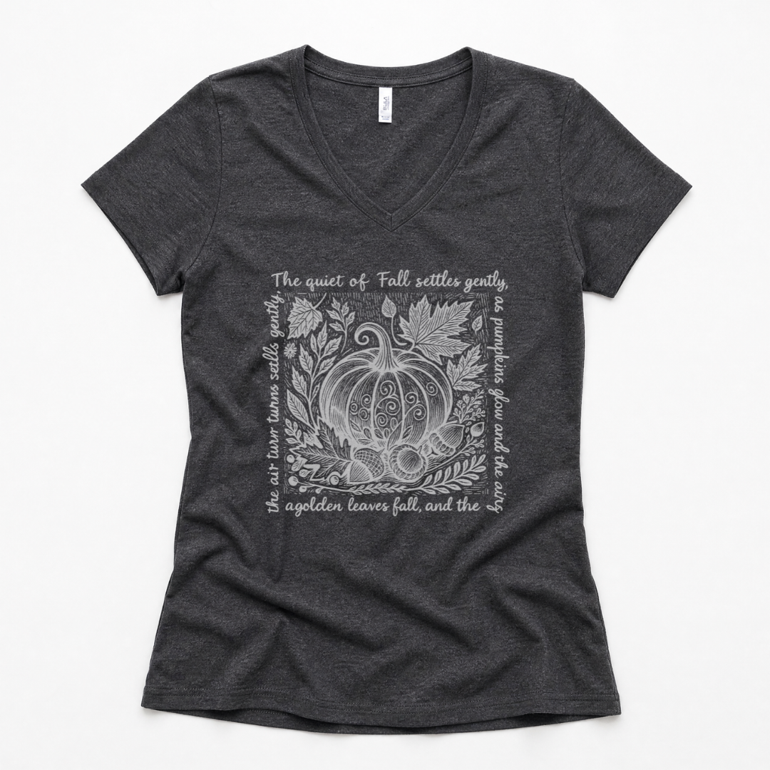 The Quiet Of Fall - Super Soft V Neck
