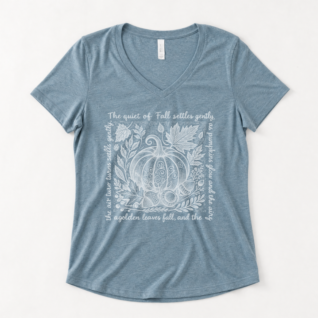 The Quiet Of Fall - Super Soft V Neck