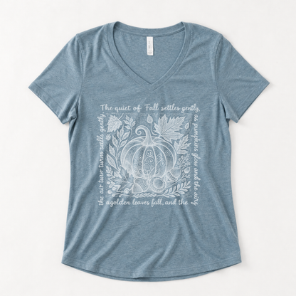 The Quiet Of Fall - Super Soft V Neck