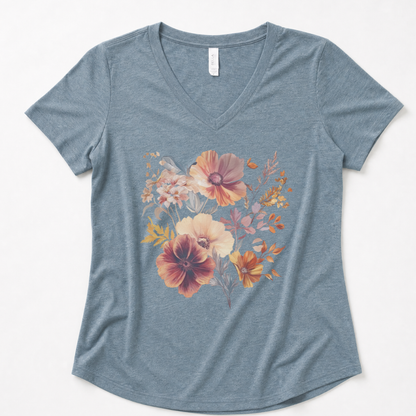 Sunset Floral - Super Soft V Neck
