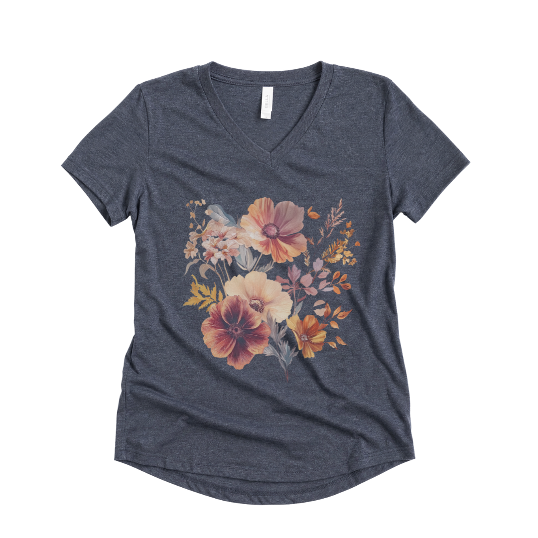 Sunset Floral - Super Soft V Neck