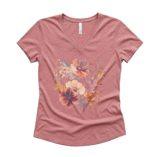 Sunset Floral - Super Soft V Neck