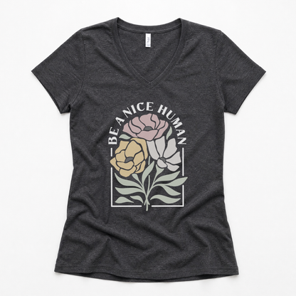 Be A Nice Human - Super Soft V Neck