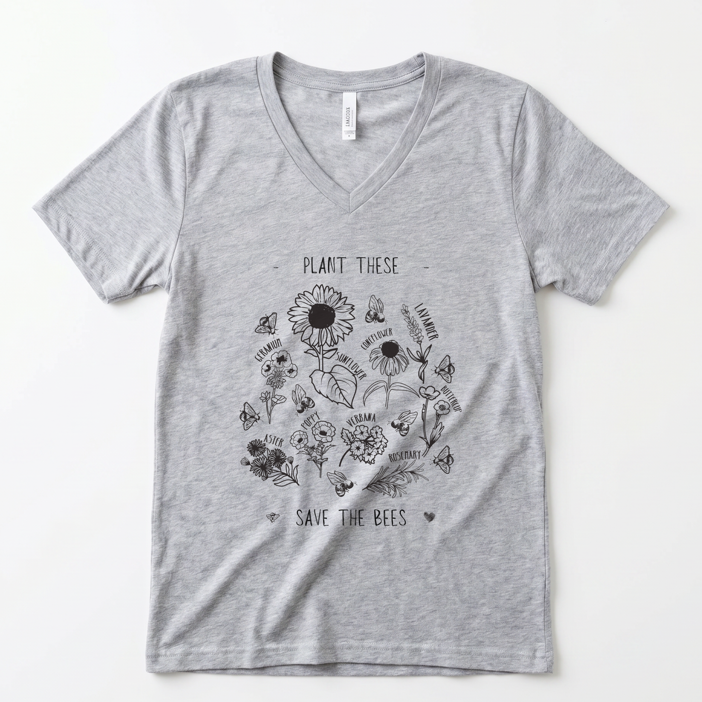 Plant These, Saves The Bees - Super Soft V Neck