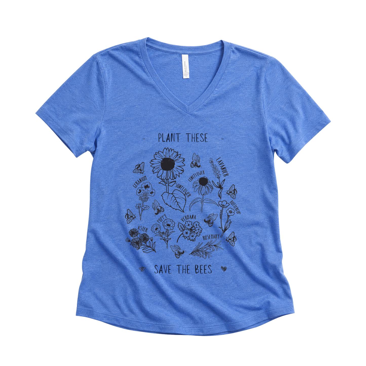 Plant These, Saves The Bees - Super Soft V Neck