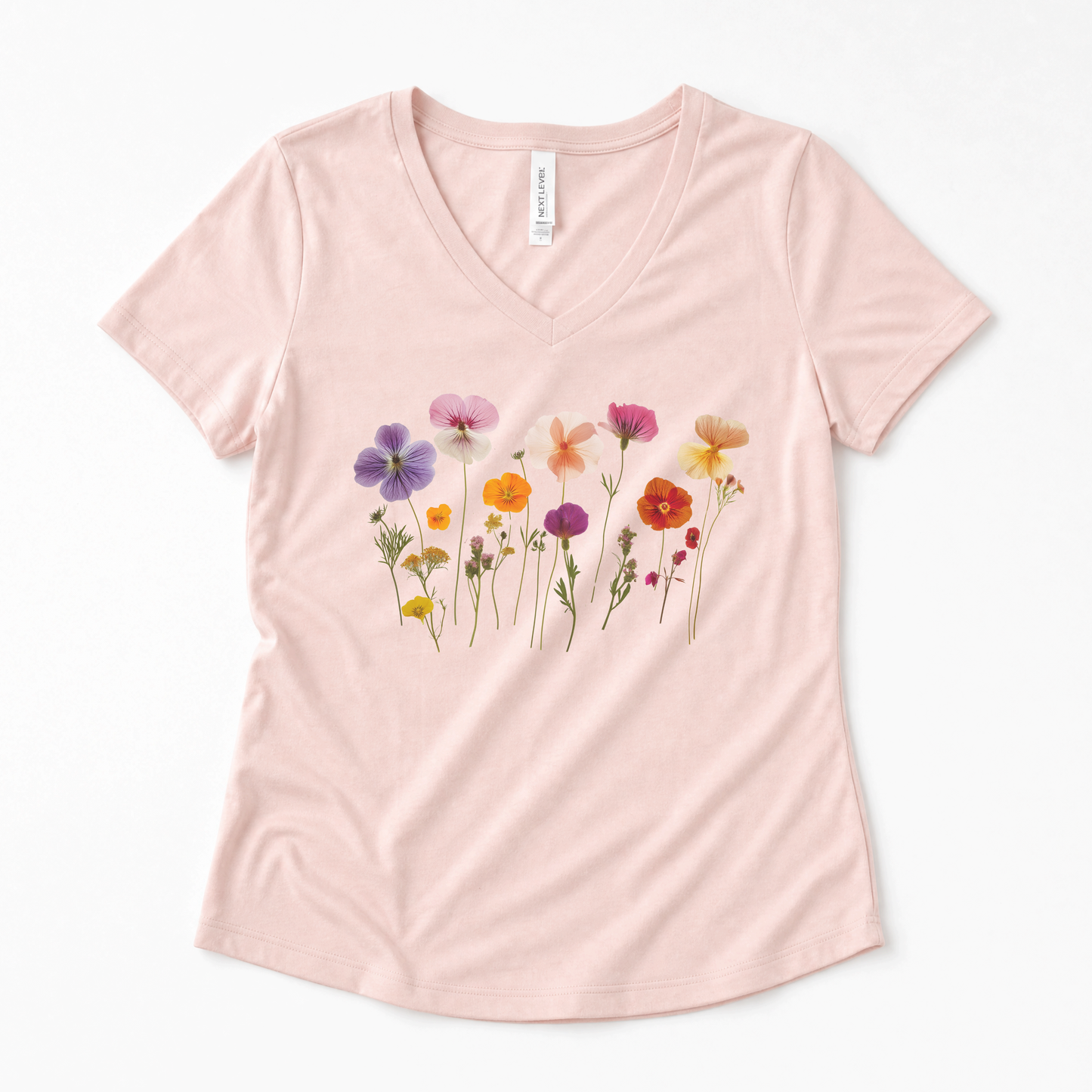 Pressed Flowers - Super Soft V Neck