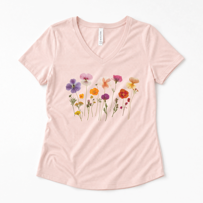 Pressed Flowers - Super Soft V Neck