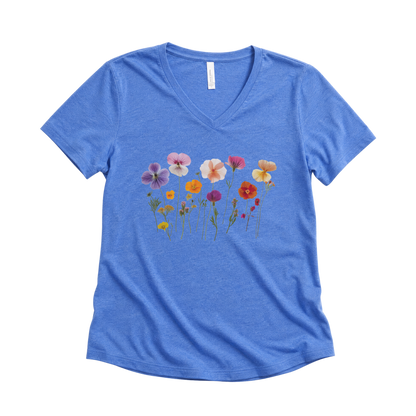 Pressed Flowers - Super Soft V Neck