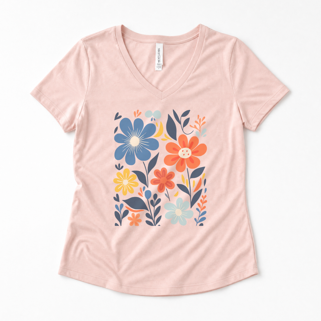 Floral Riot - Super Soft V Neck