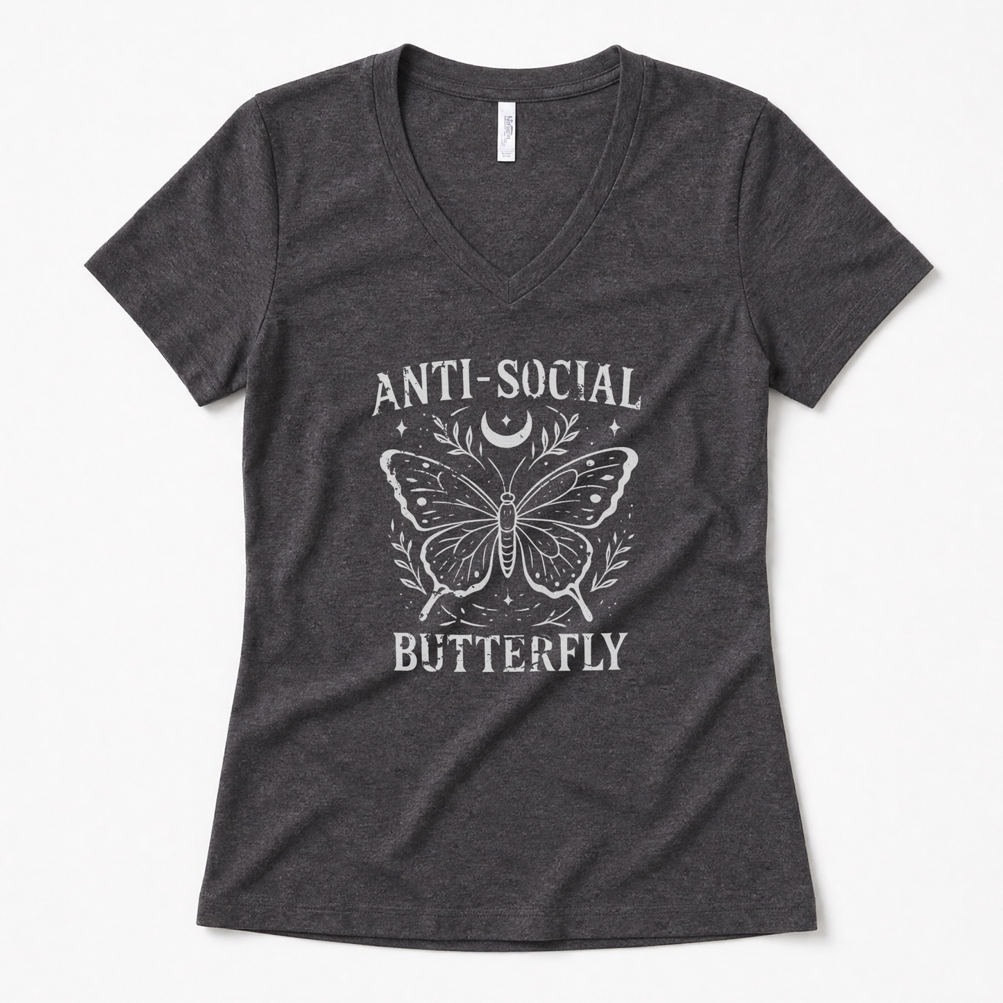 Anti - Social Butterfly - Super Soft V Neck