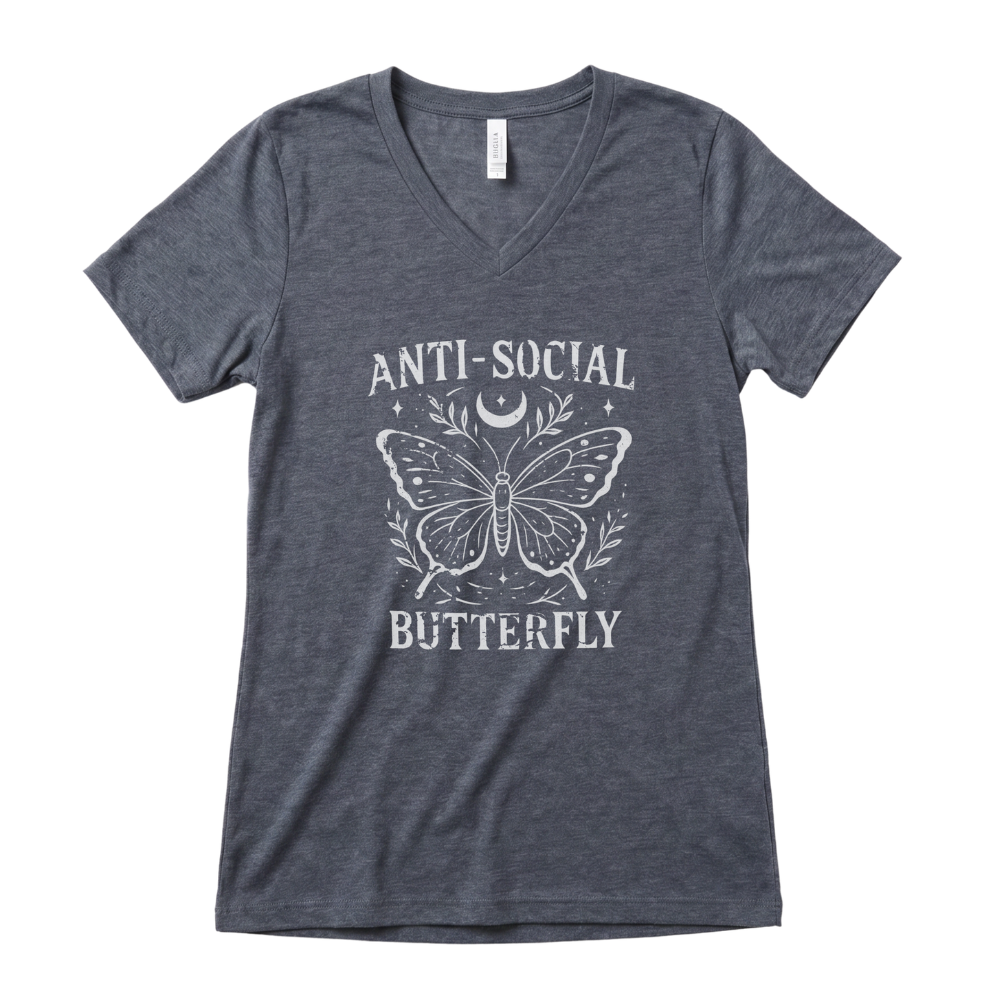 Anti - Social Butterfly - Super Soft V Neck