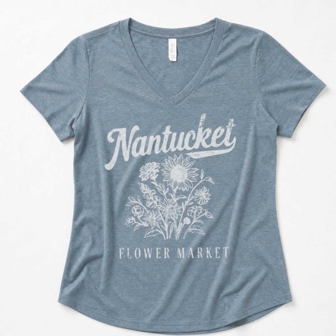 Nantucket Flower Market - Super Soft V Neck