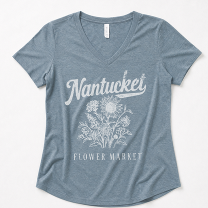 Nantucket Flower Market - Super Soft V Neck