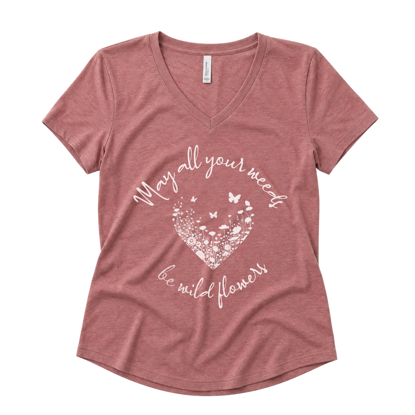 May All Your Weeds Be Wildflowers Silhouette Print - Super Soft V Neck