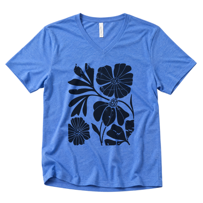 Artistic Boho Floral Print - Super Soft V Neck