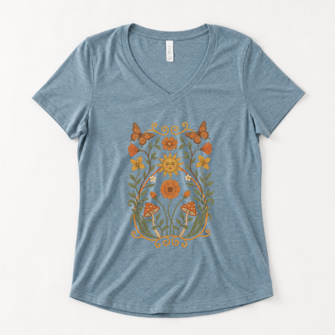 Golden Butterfly - Super Soft V Neck