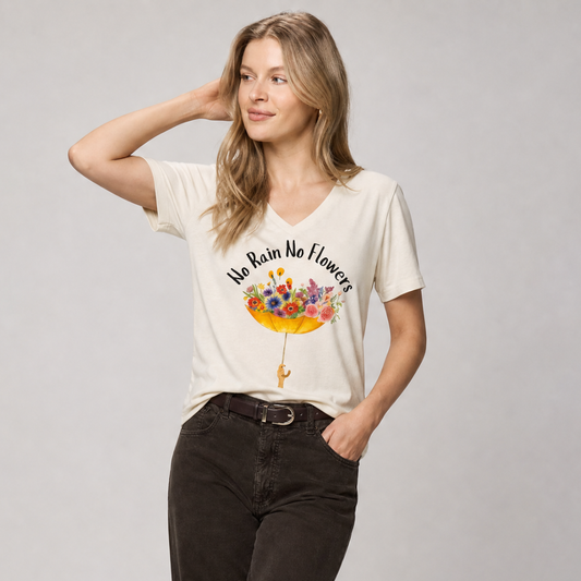 No Rain No Flowers - Super Soft V-Neck