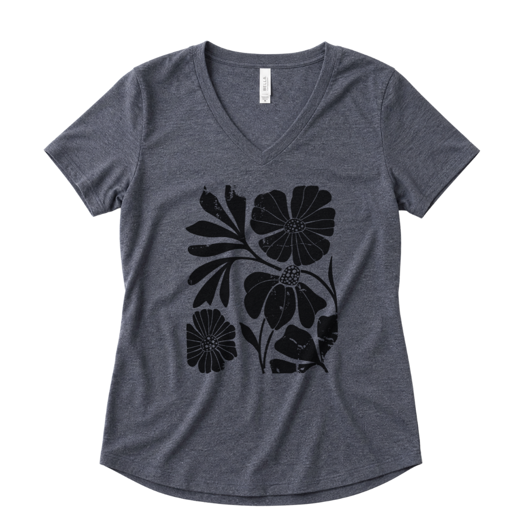 Artistic Boho Floral - Super Soft V Neck