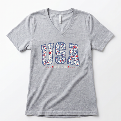 Floral USA - Super Soft V Neck