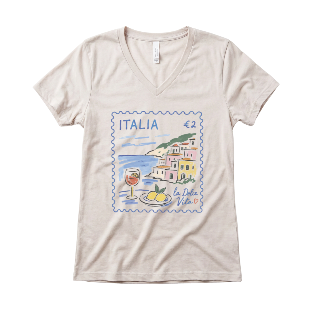 Postage from Positano - Super Soft V-Neck