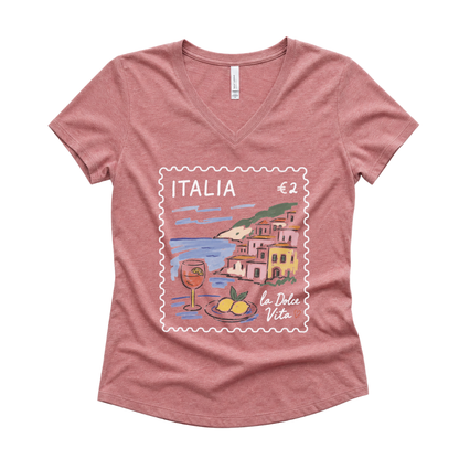 Postage from Positano - Super Soft V-Neck