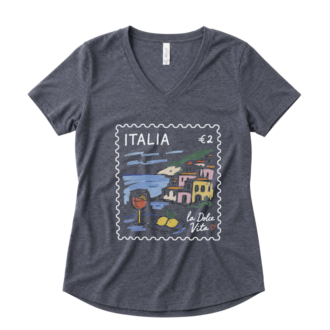Postage from Positano - Super Soft V-Neck