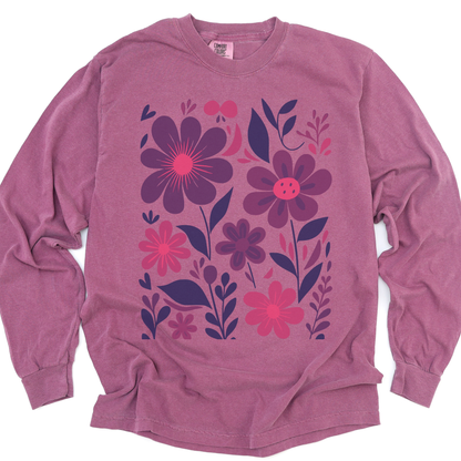 Floral Riot - Comfort Colors Premium Long Sleeve T Shirt