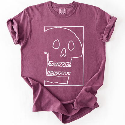 Skull Sketch - Comfort Colors Relaxed Fit Premium T Shirt
