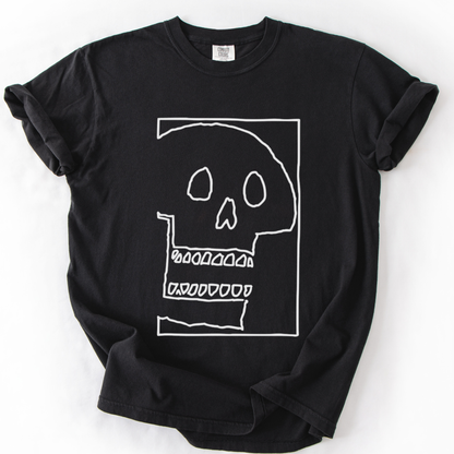 Skull Sketch - Comfort Colors Relaxed Fit Premium T Shirt