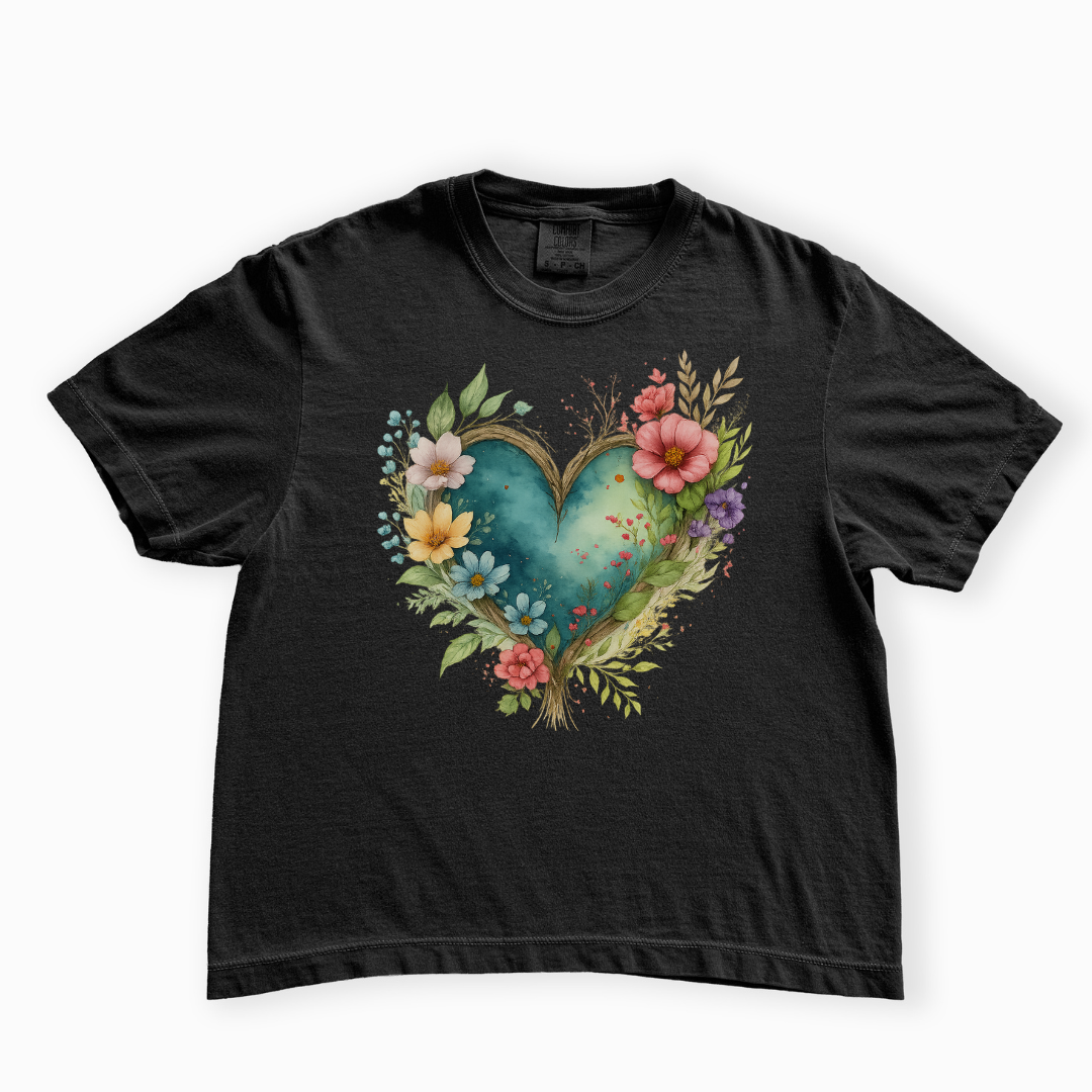 Nature's Embrace - Comfort Colors Boxy Cropped Tee