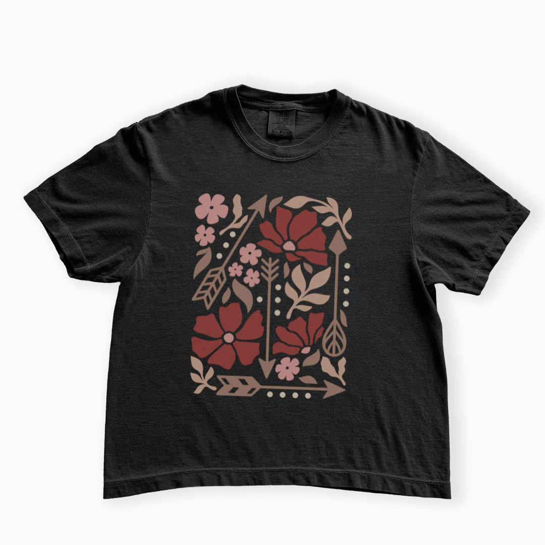 Arrows of Bohemia - Comfort Colors Boxy Cropped Tee