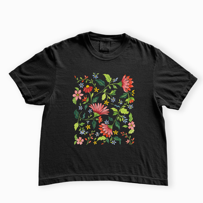 Botanical Bliss - Comfort Colors Boxy Cropped Tee