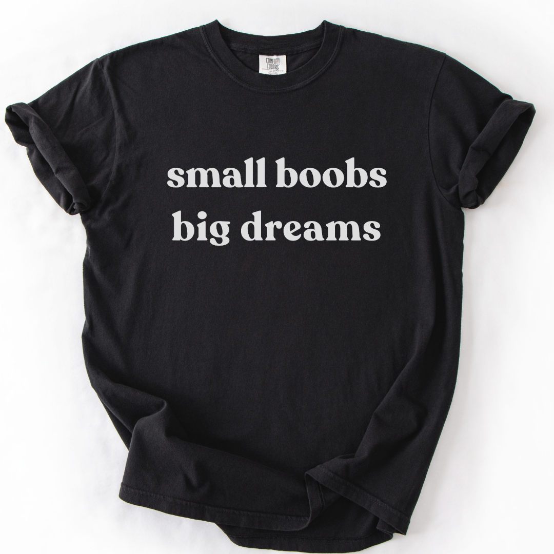 Small Boobs Big Dreams -  Relaxed Fit Vintage Wash T Shirt