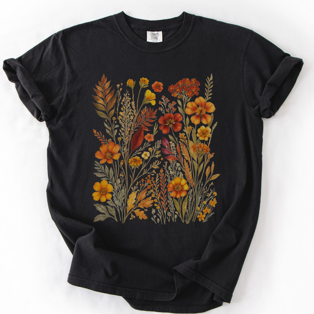 Autumn Floral - Comfort Colors Relaxed Fit Premium T Shirt