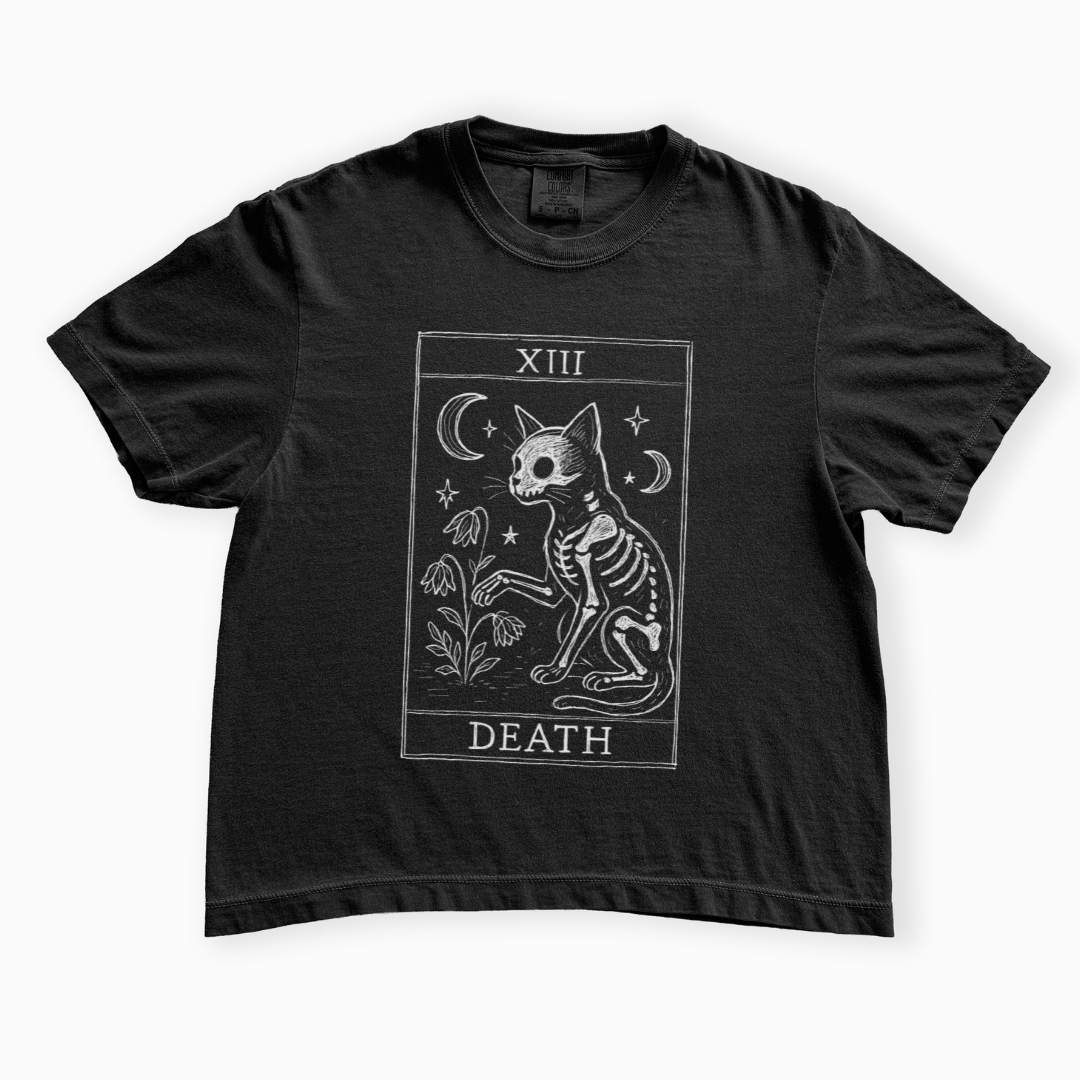 Tarot Card of Death - Comfort Colors Boxy Cropped Tee
