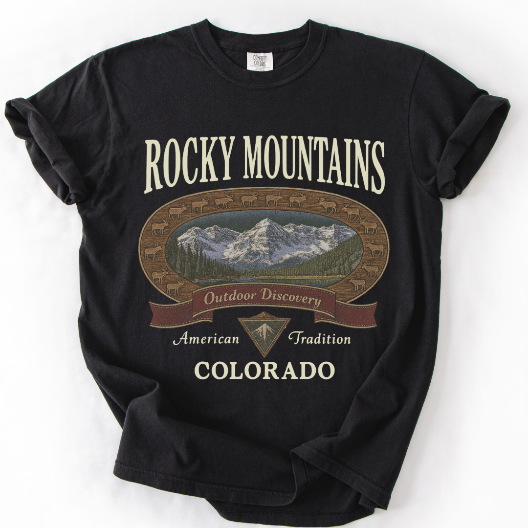 Rocky Mountains - Comfort Colors Relaxed Fit Premium T Shirt