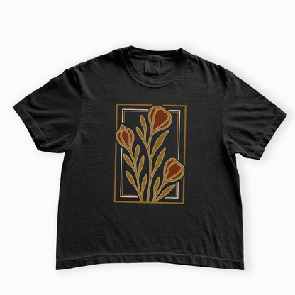 Floraison Noire - Comfort Colors Boxy Cropped Tee