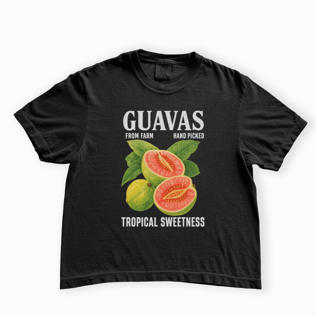 Guavas Tropical Sweetness Tee - Comfort Colors Boxy Cropped Tee