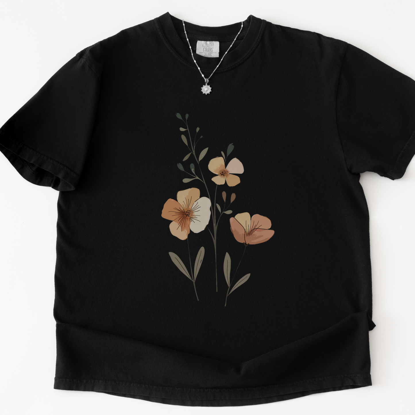 Boho Water Color Flowers   - Comfort Colors Relaxed Fit Premium T Shirt