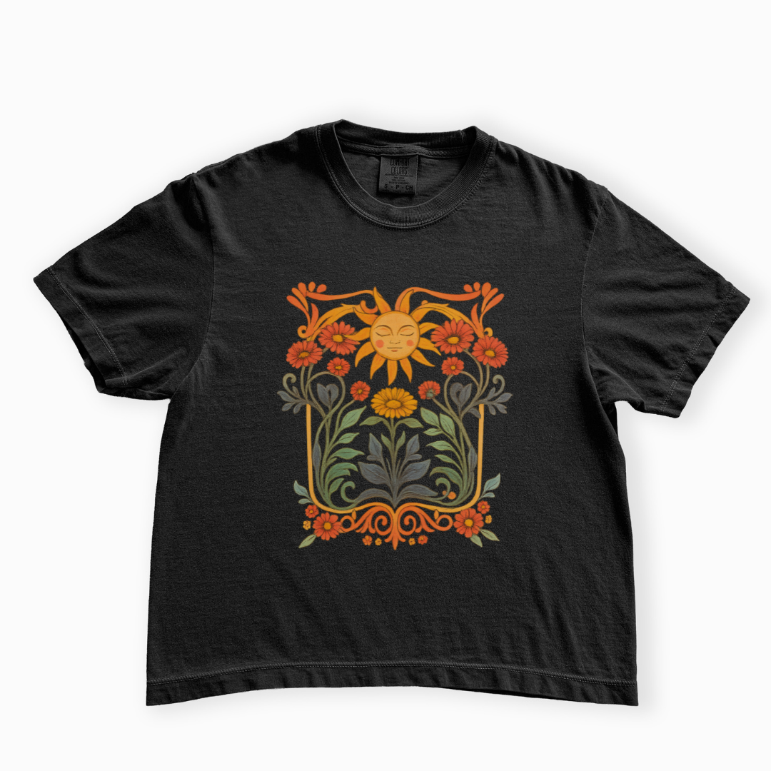 Helia's Garden - Comfort Colors Boxy Cropped Tee