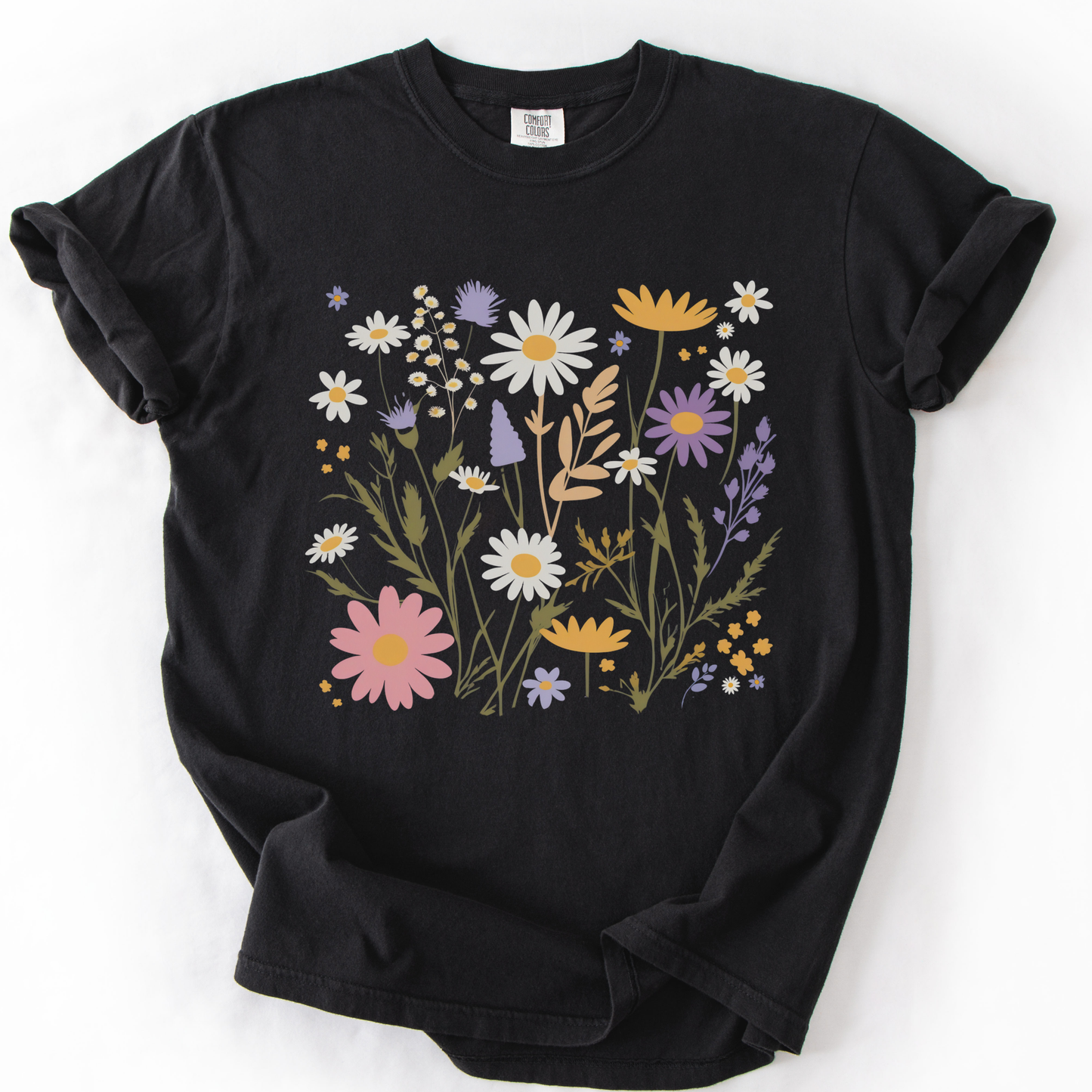 Flower Power Print - Comfort Colors Relaxed Fit Premium T Shirt