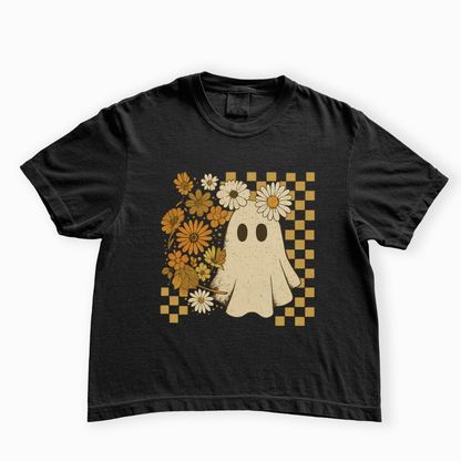 Floral Ghost - Comfort Colors Boxy Cropped Tee