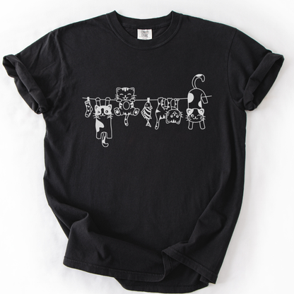 Cats -  Relaxed Fit Vintage Wash T Shirt