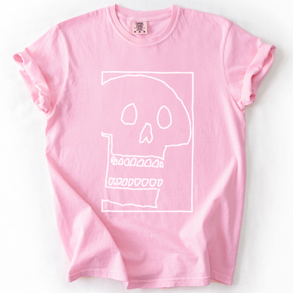 Skull Sketch - Comfort Colors Relaxed Fit Premium T Shirt