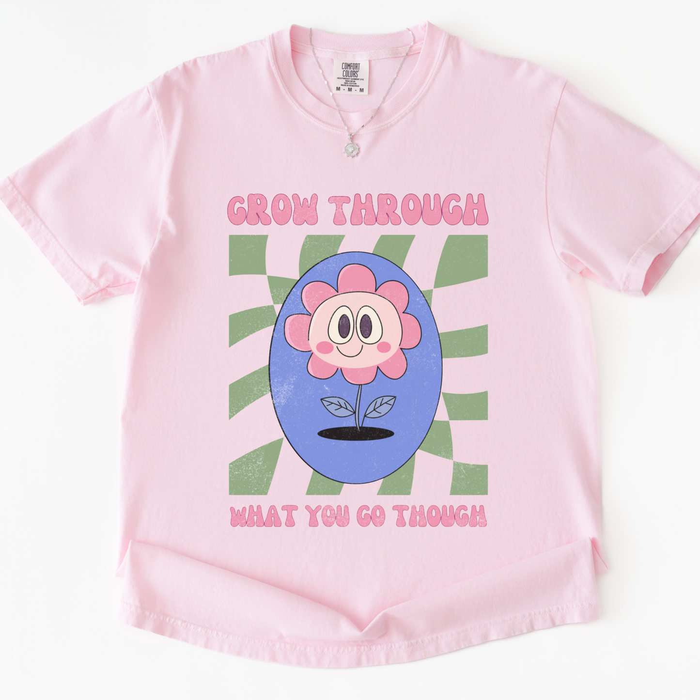 Grow Through What You Go Through, 90's Tee - Comfort Colors Relaxed Fit Premium T Shirt