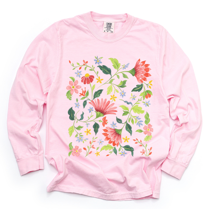 Botanical Bliss - Comfort Colors Premium Long Sleeve T Shirt