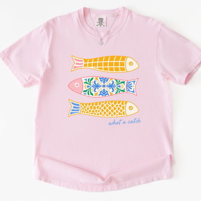 What A Catch - Relaxed Fit Vintage Wash T Shirt