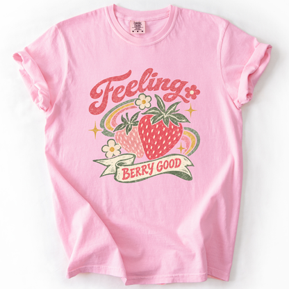 Feeling Berry Good - Relaxed Fit Vintage Wash T Shirt