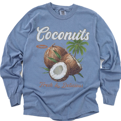 Coconuts - Comfort Colors Long Sleeve Premium T Shirt