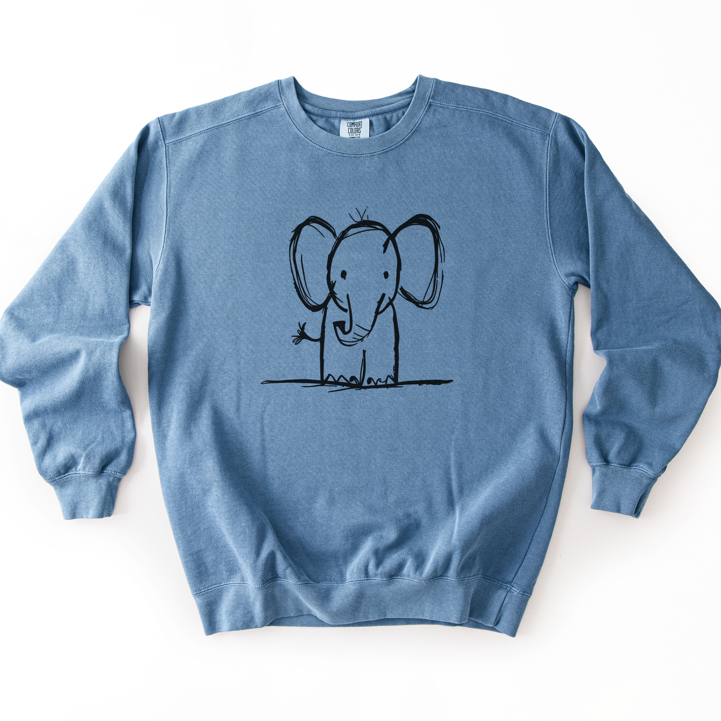 Elephant Sketch - Comfort Colors Premium Heavyweight Sweatshirt